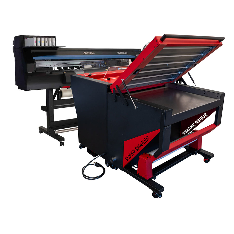 Mimaki TxF300-75 DTF Printer + 32" BMAC Industries Super Shaker Package ** Includes Installation & Training